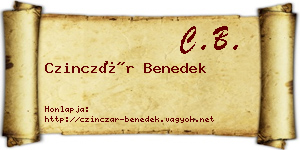 Czinczár Benedek névjegykártya